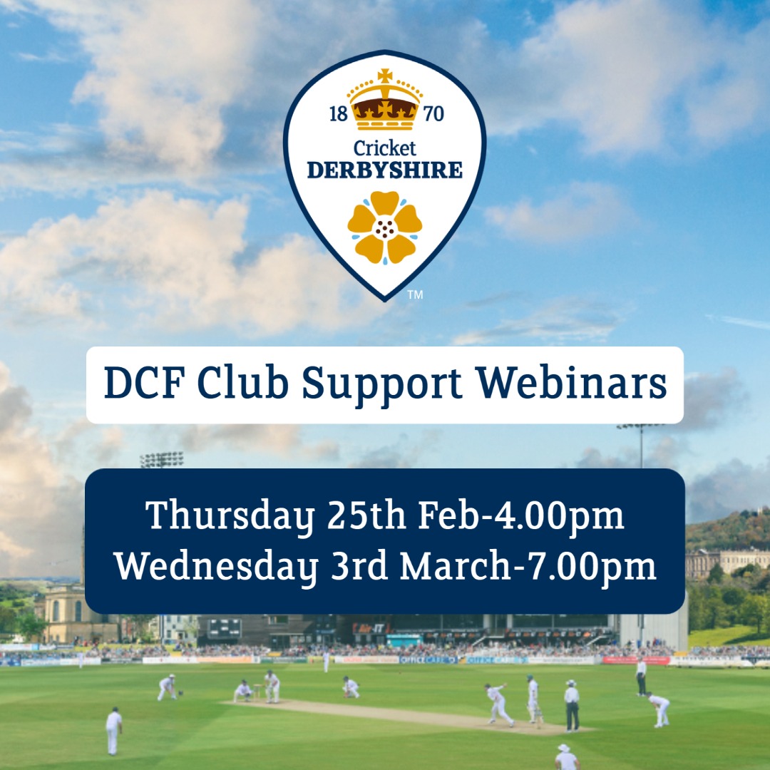 DCF Club Support Webinars 2021 - Derbyshire Cricket Foundation